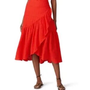 Love, Whit by Whitney Port Asymmetrical Wrap Midi Skirt- XS